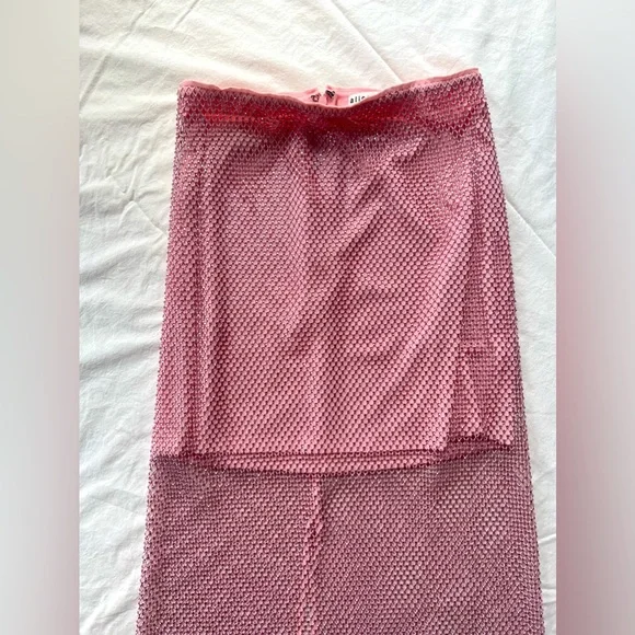 Alice + olivia rhinestone mesh skirt.